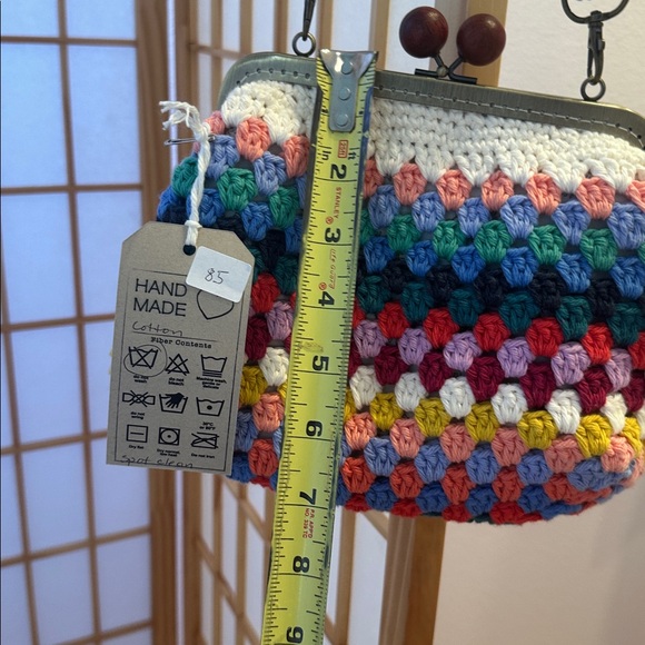 Multicolor Crochet Crossbody Bag - Picture 7 of 8